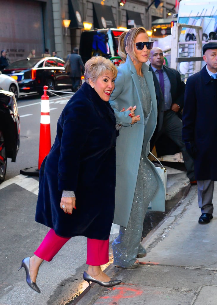 Jennifer Lopez's Blue Sparkly Jumpsuit 2018