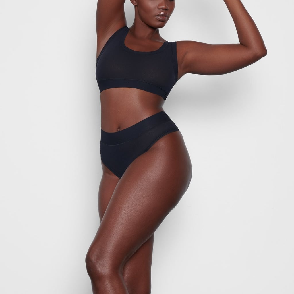 Skims Summer Mesh Scoop Bralette - Onyx