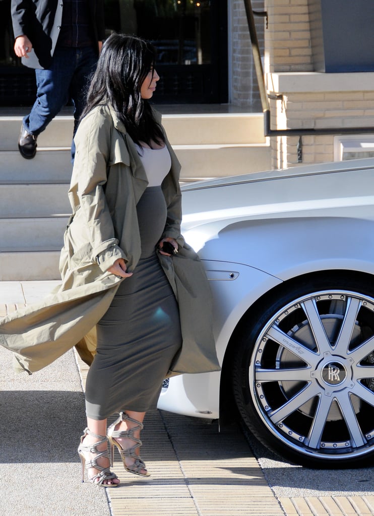 Kim Kardashian Baby Bump LA Pictures August 2015