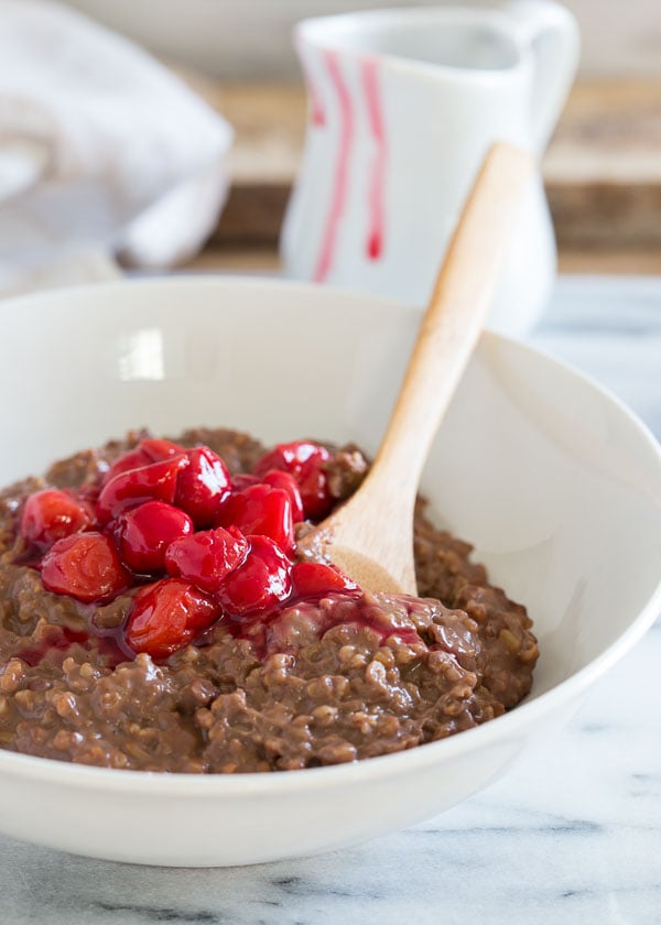 Slow-Cooker Chocolate Cherry Oatmeal