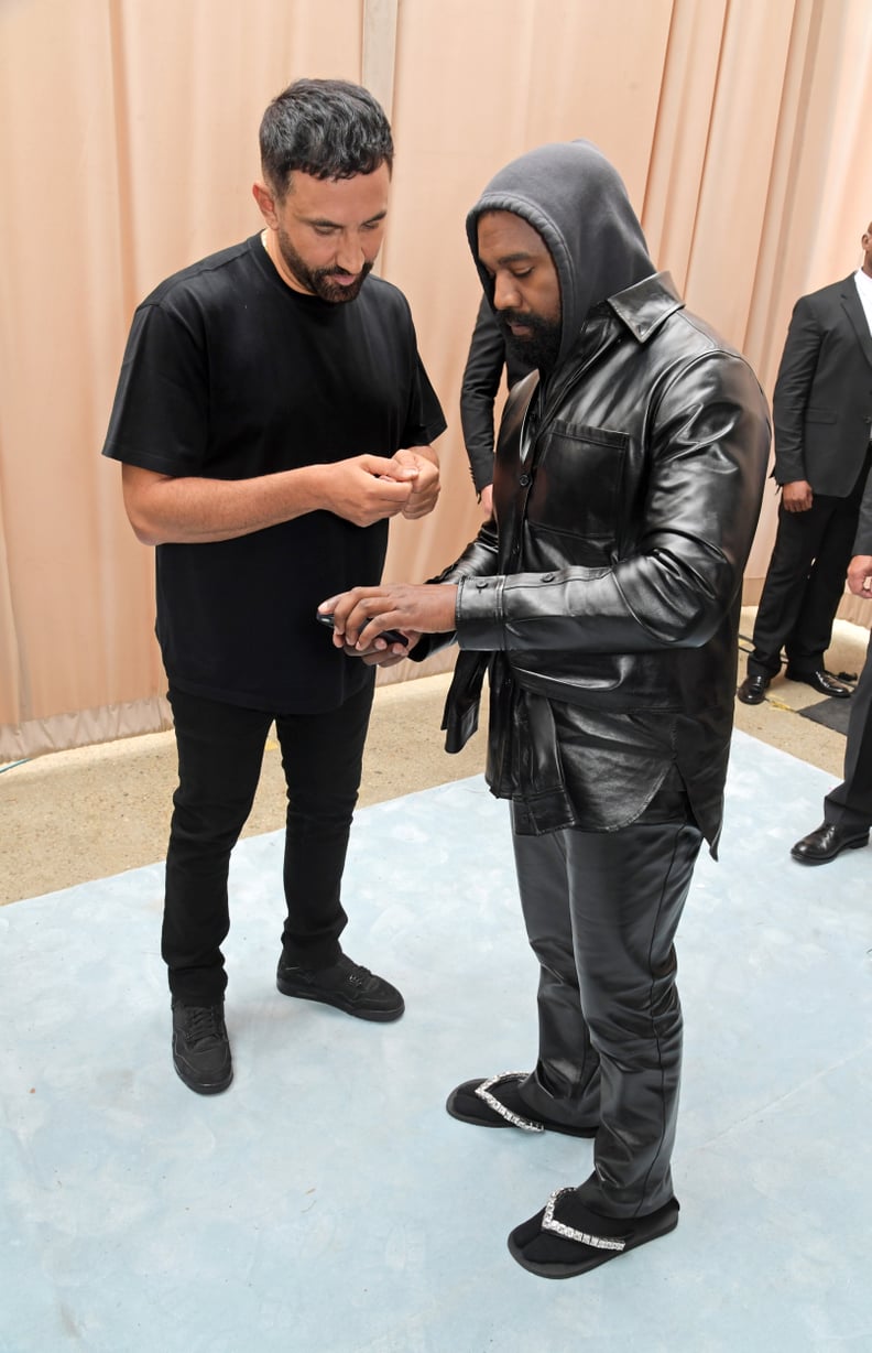 Kanye West and Riccardo Tisci at the Burberry Spring/Summer 2023 Show