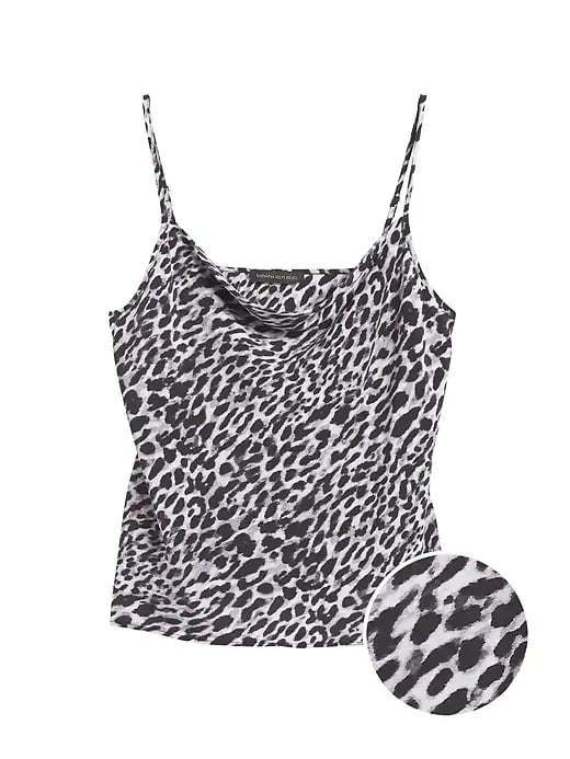 Washable Silk Cowl-Neck Camisole