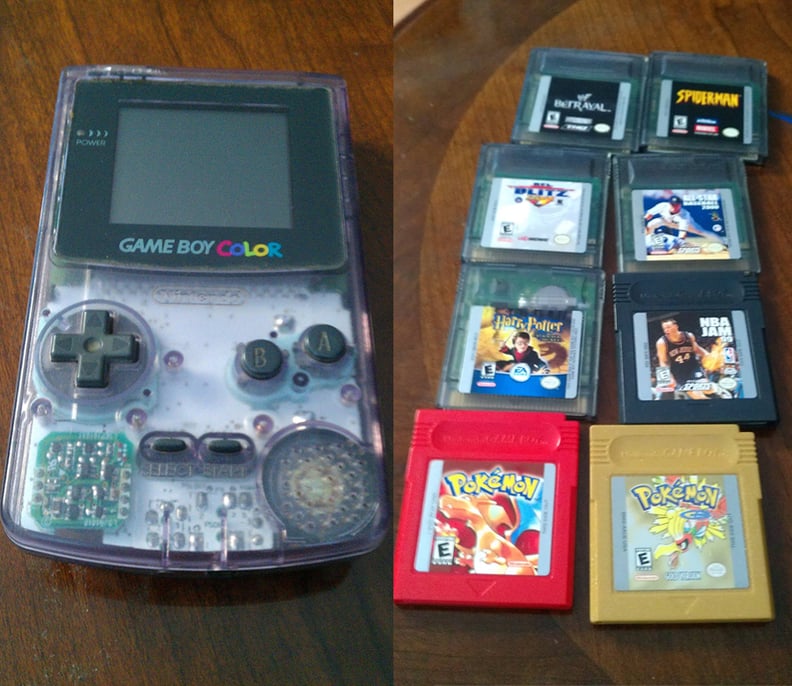 Old-School Game Boy + Pokemon Red and Gold