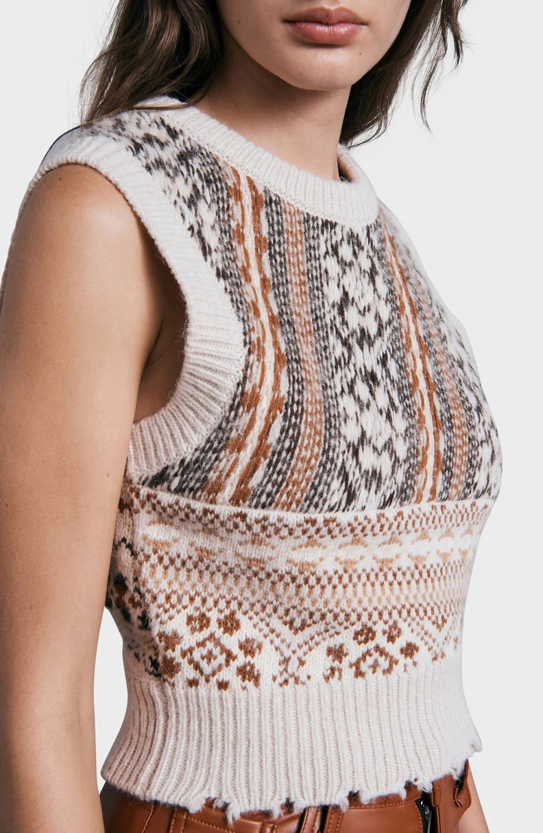 Rag & Bone Hollis Fair Isle Wool & Alpaca Hair Blend Sweater Vest
