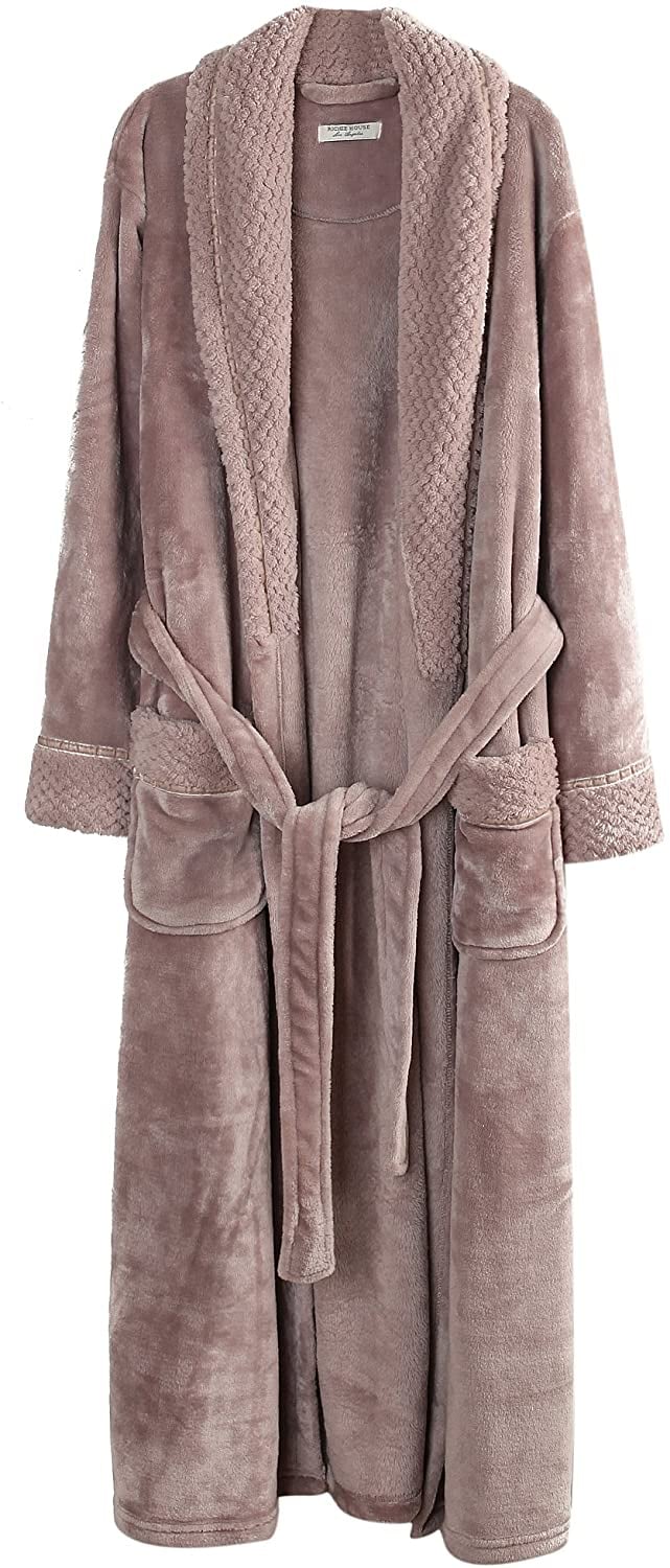 Richie House Plush Soft Warm Fleece Bathrobe