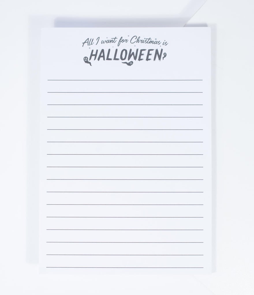 Unique Vintage All I Want For Christmas Is Halloween Notepad