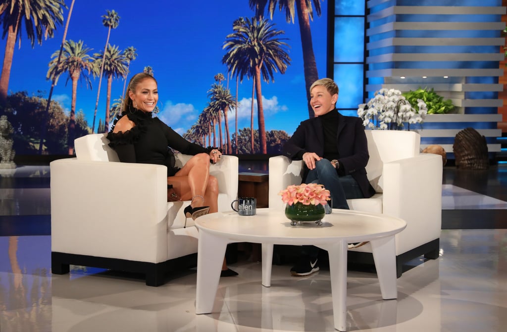 Jennifer Lopez Black Cutout Dress on Ellen