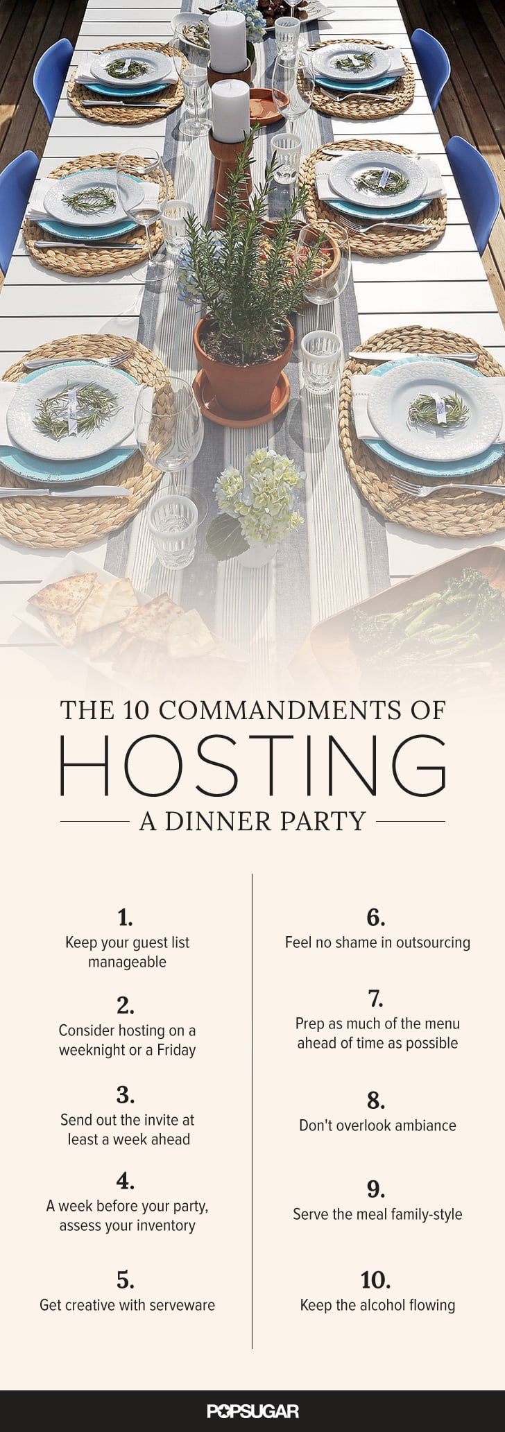 Top tips for hosting a dinner party.