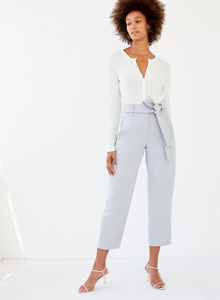 Wilfred Tie-Front High-Waisted Cropped Pant