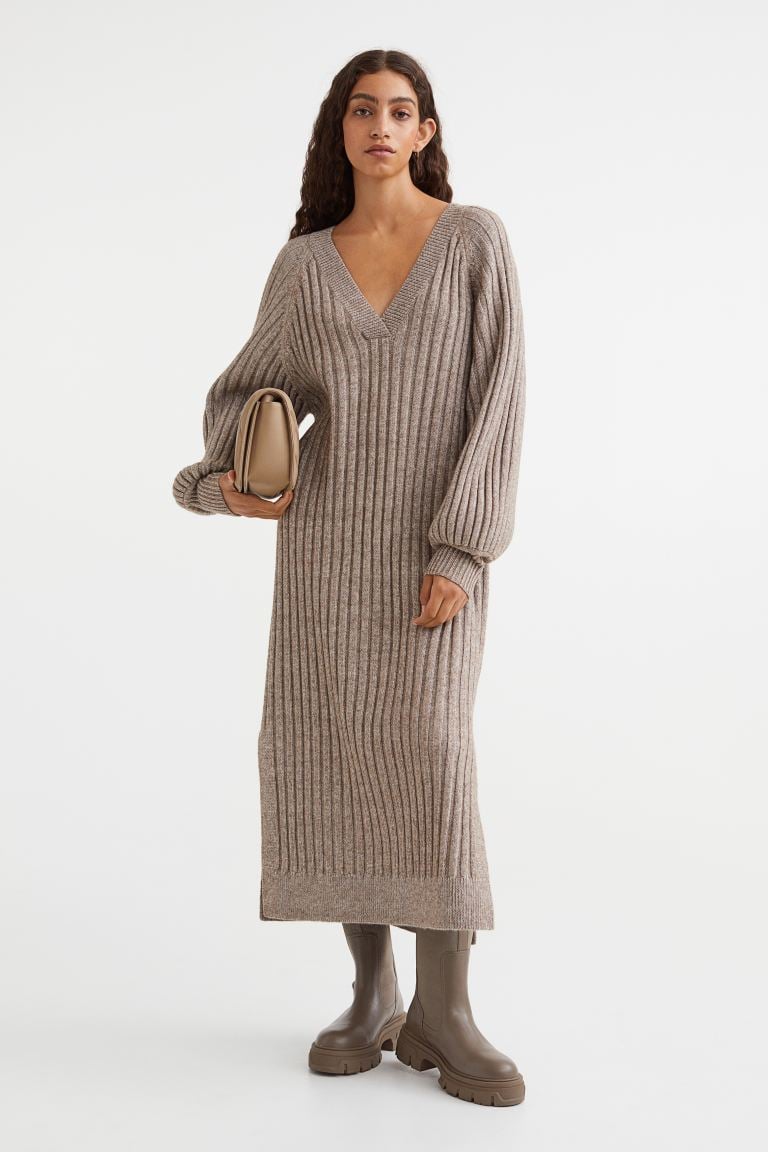 A Sweater Midi Dress: H&M Rib-knit Dress