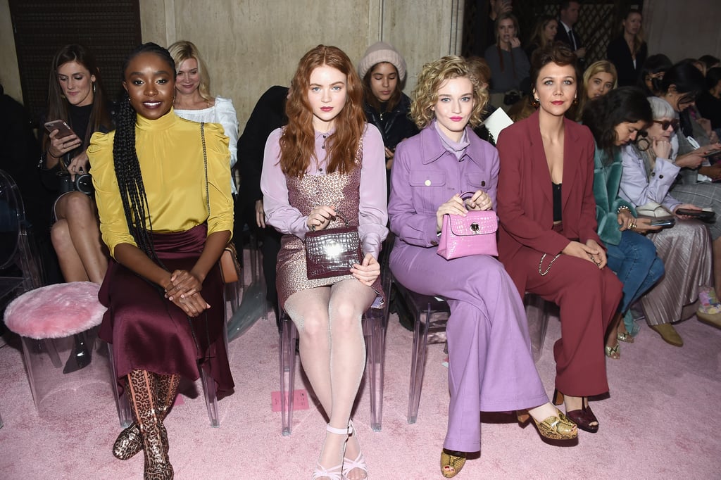 Kiki Layne, Sadie Sink, Julia Garner, and Maggie Gyllenhaal at Kate Spade New York Fall 2019