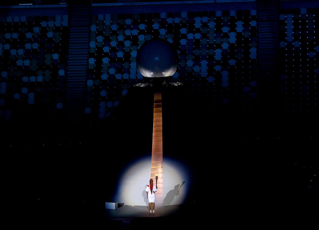 Naomi Osaka Carries the Olympic Torch to the Olympic Cauldron