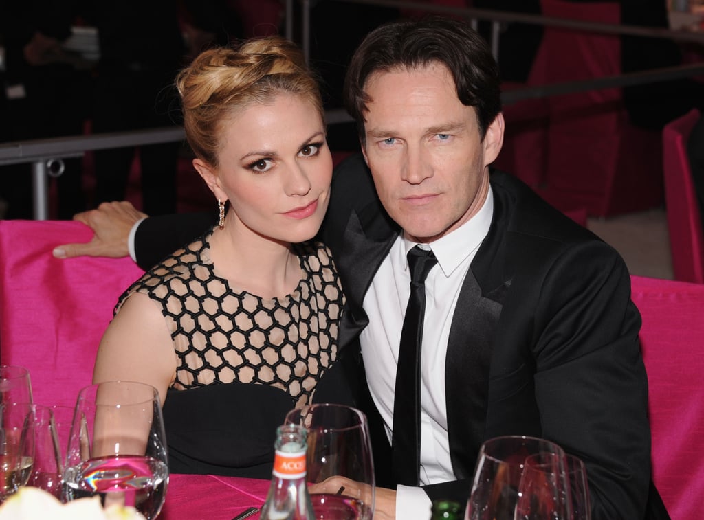 Anna Paquin and Stephen Moyer took seats next to each other at Elton John's Oscar party.
Anna Paquin and Stephen Moyer took seats next to each other at Elton John's Oscar party.