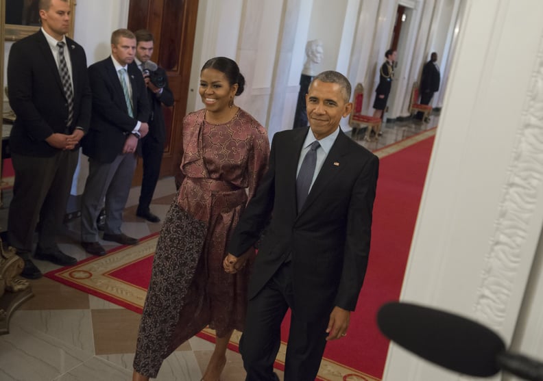 Michelle Wearing Her Dries Van Noten Look in 2016