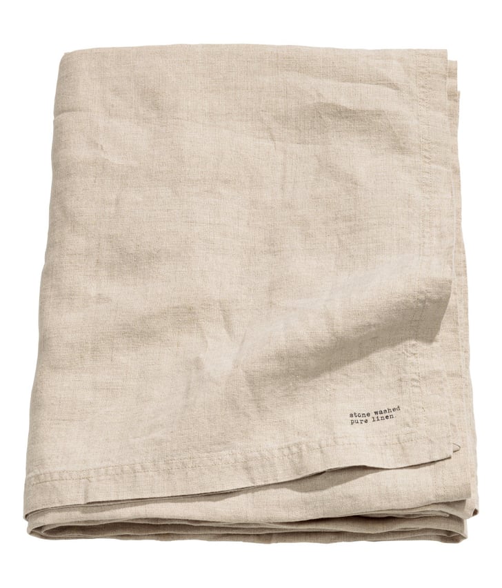 Washed Linen Tablecloth (50) H&M Kitchenware Fall 2017 POPSUGAR