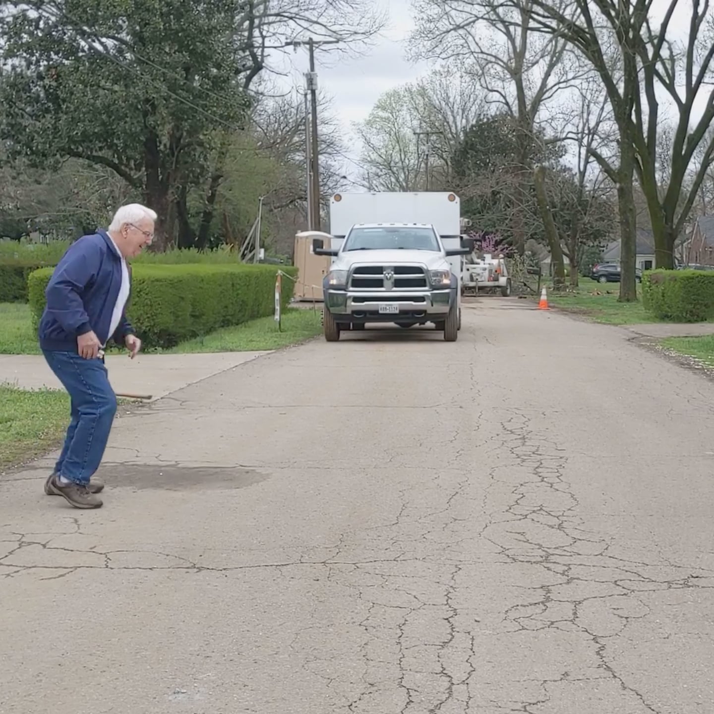 Grandpa Dancing With Granddaughter Across The Street Video Popsugar Family