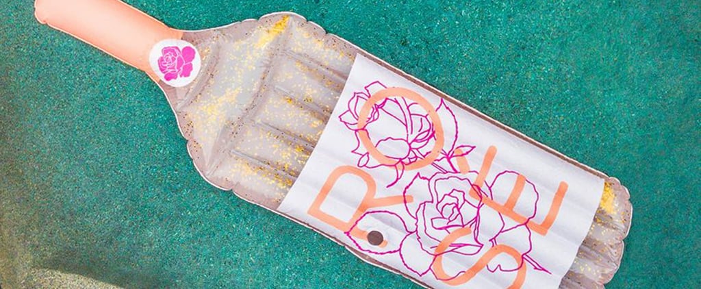 Glitter Rosé Pool Float at Urban Outfitters