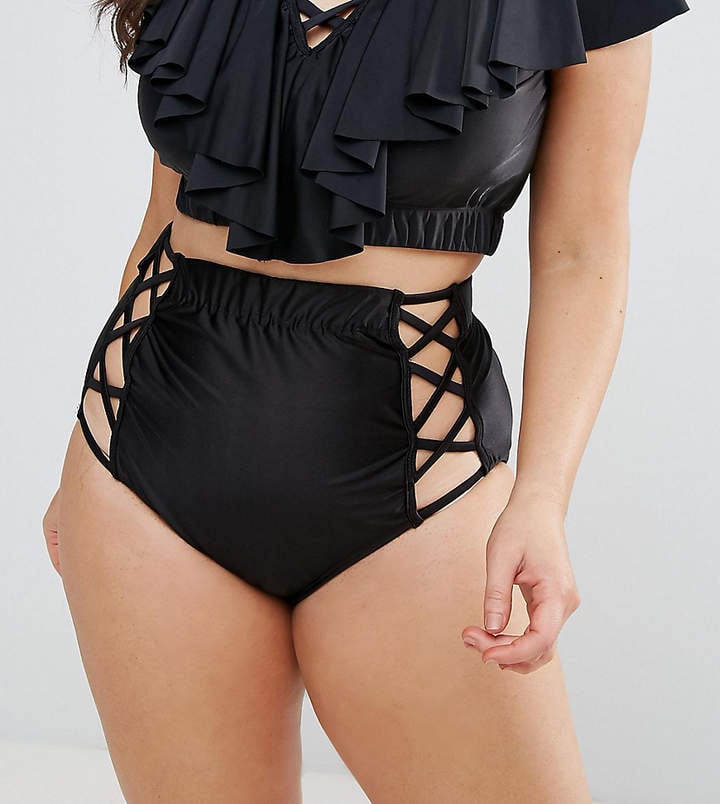 Monif C Lattice High Waisted Bikini Bottom