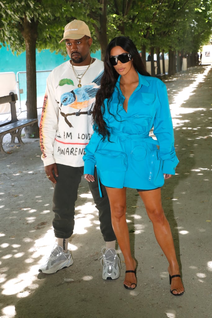 Kim Kardashian and Kanye West at Paris Fashion Week 2018