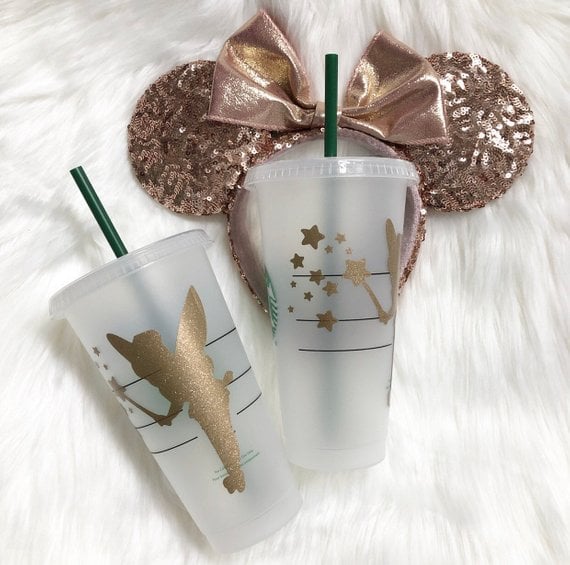 Tinkerbell Personalized Iced Coffee Cup