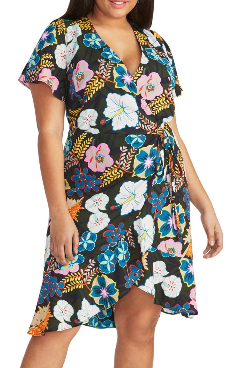 Rachel Rachel Roy Floral Print Wrap Dress