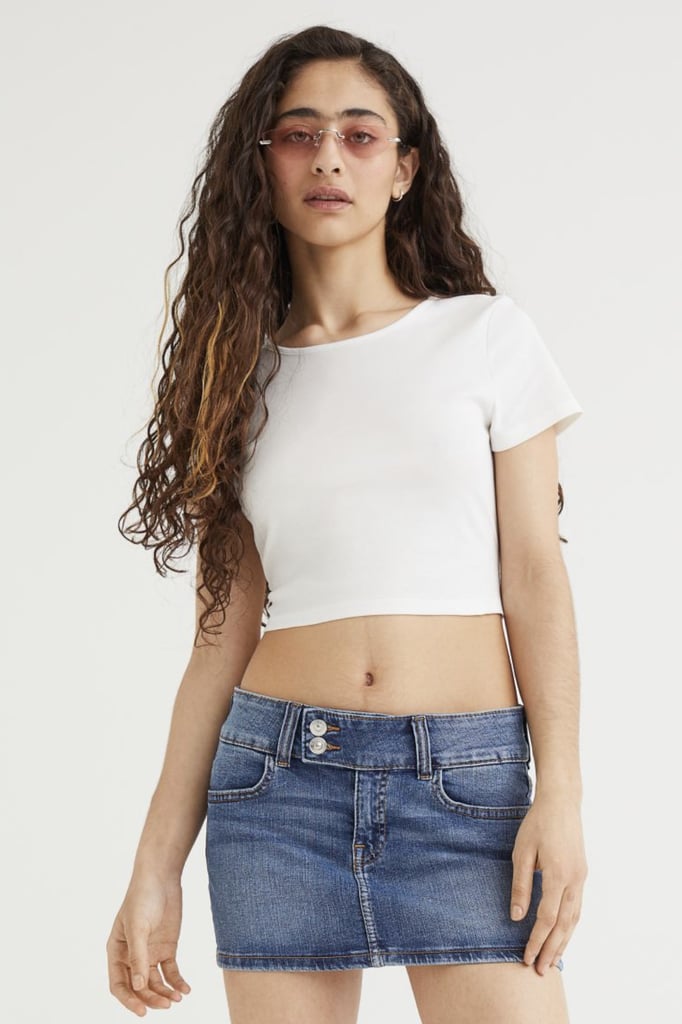 Distressed Ripped Denim Mini Skirt Destroyed Jean l ShopAA