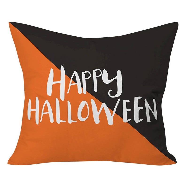 Deny Designs Black Zoe Wodarz Halloween Hipster Throw Pillow