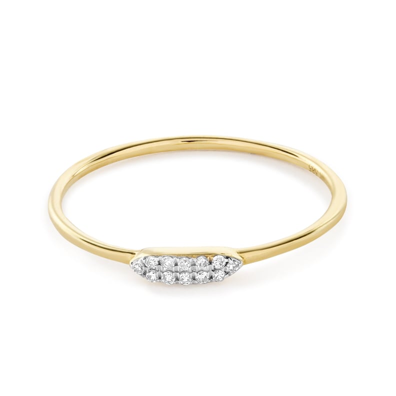 Stone and Strand Pave Diamond Ring