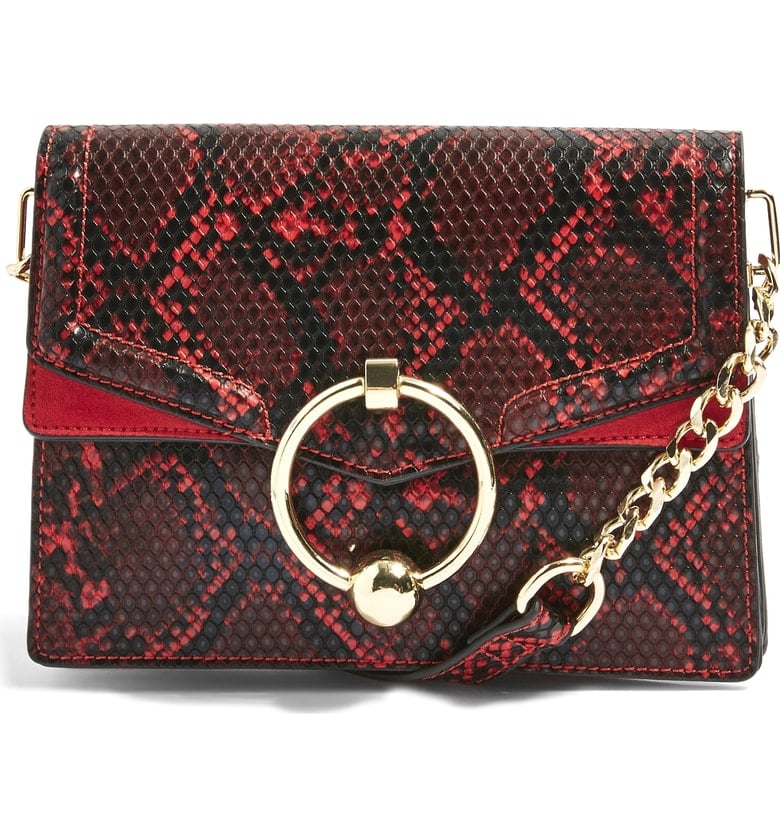 Topshop Selina Snake Effect Crossbody Bag