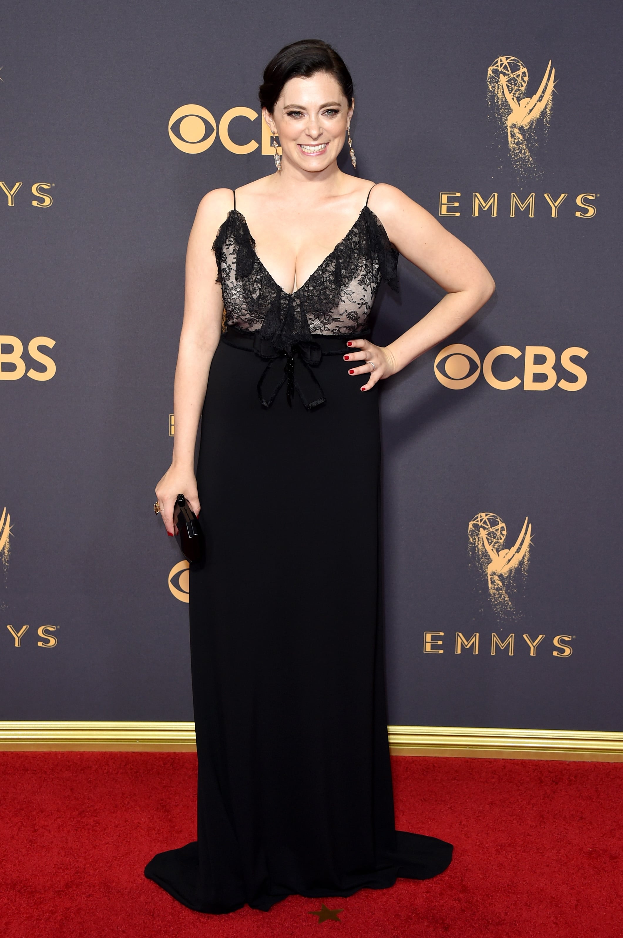 Rachel Bloom Gucci Dress 2017 Emmy Awards PS Fashion(00)