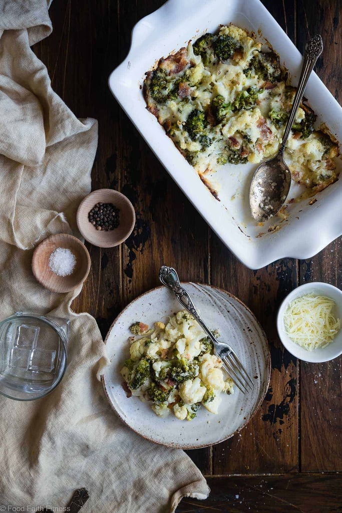 Loaded Broccoli Cauliflower Cheese Casserole