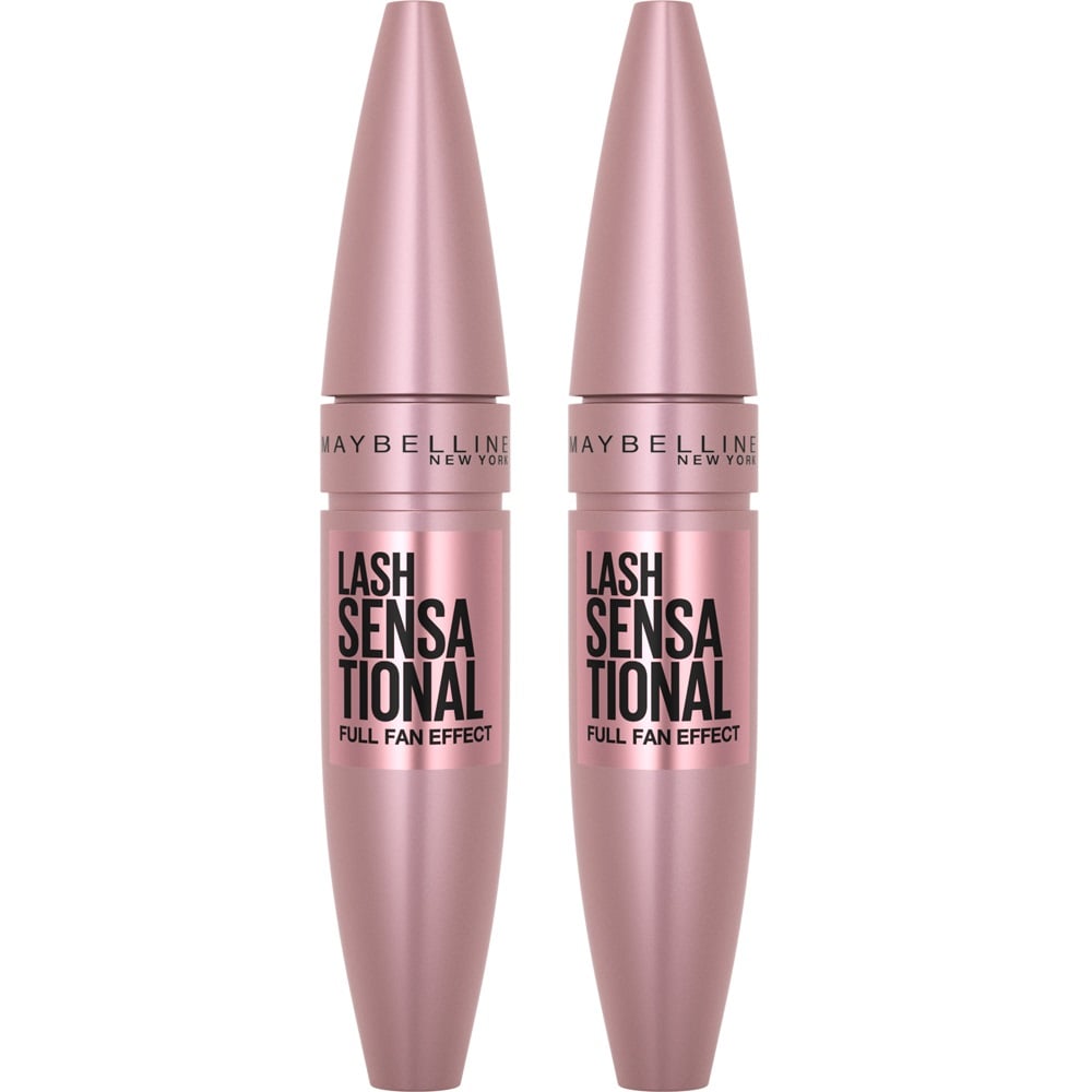 Maybelline Lash Sensational Washable Mascara Makeup, Blackest Black, 2 Count - Walmart.com