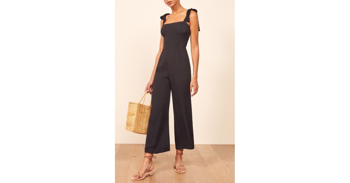 Rationeel Masaccio wraak Reformation Fay Sleeveless Tie-Shoulder Jumpsuit | Dresses Will Seem Dull  Once You Set Eyes on These 21 Rompers and Jumpsuits From Nordstrom |  POPSUGAR Fashion Photo 20
