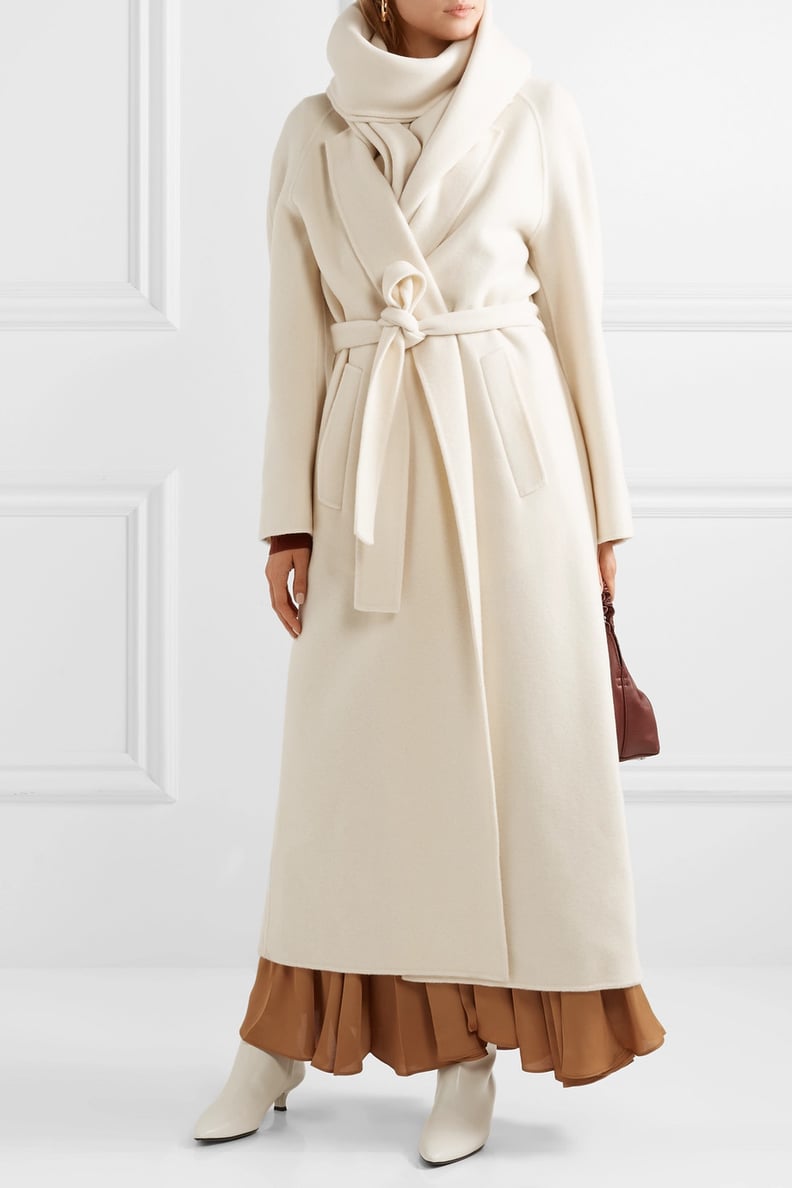 The Row Tooman Cashmere and Wool Blend Wool Coat and Scarf