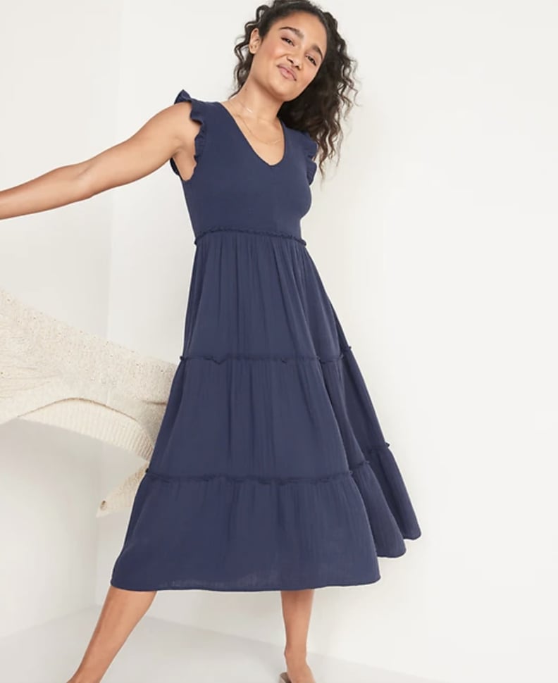 For Spontaneous Hangs: Old Navy Fit and Flare Smocked Maxi Dress