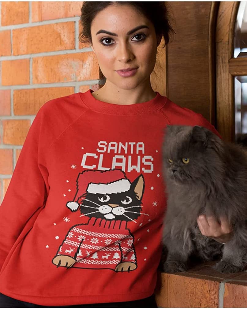 For Cat Lovers: Santa Claws Sweatshirt