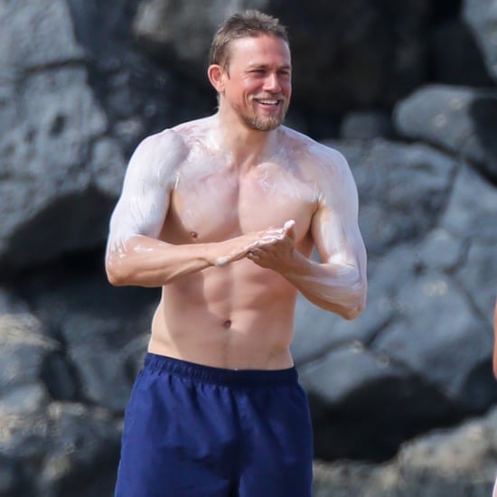 Charlie Hunnam Shirtless on the Beach in Hawaii March 2018