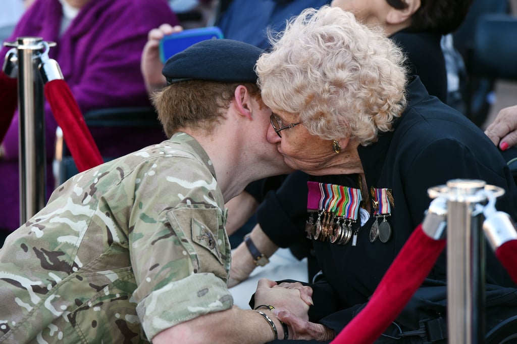 Prince Harry Hugging Elderly Lady in Sydney June 2017