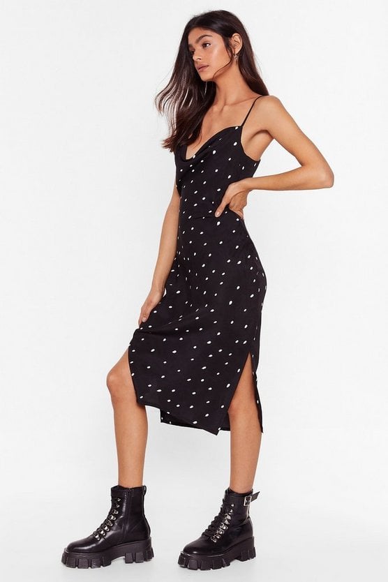 Nasty Gal On the Spot Midi Slit Dress