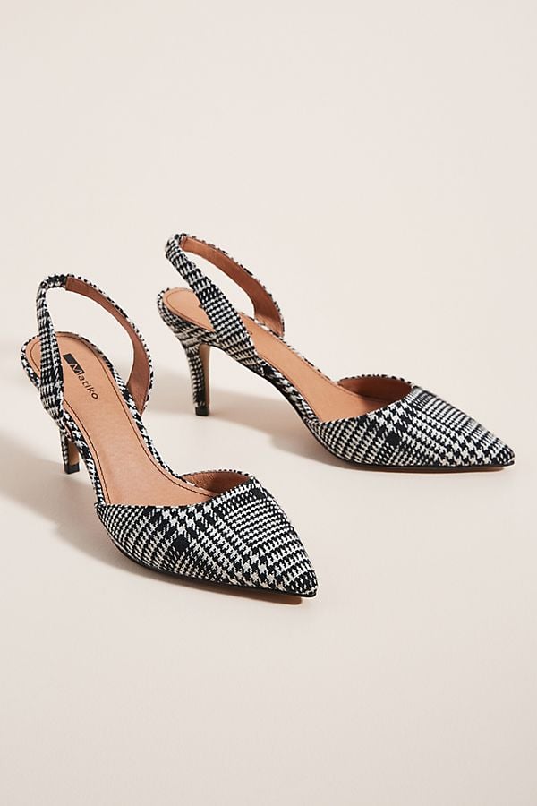 Darla Plaid Slingback Heels