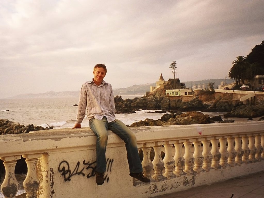 Garfors visited Chile with his girlfriend at the time, who is originally from the country. Here he is in Vina del Mar after receiving a royal welcome from his girlfriend's family.