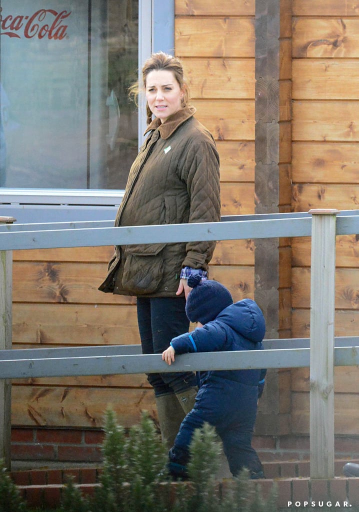 Kate Middleton and Prince George at the Petting Zoo Pictures