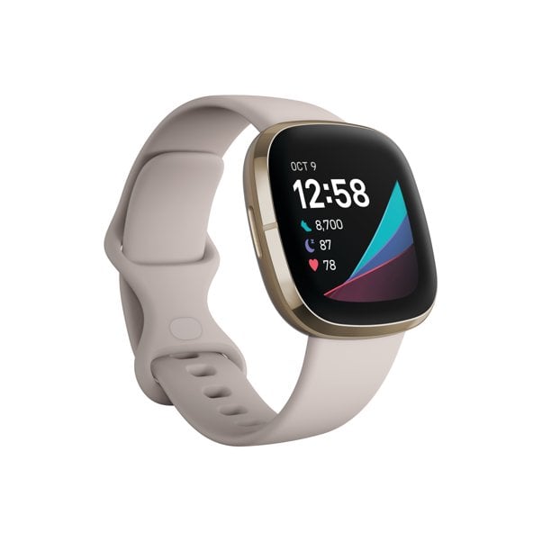 Fitbit Smartwatch月球白色软黄金