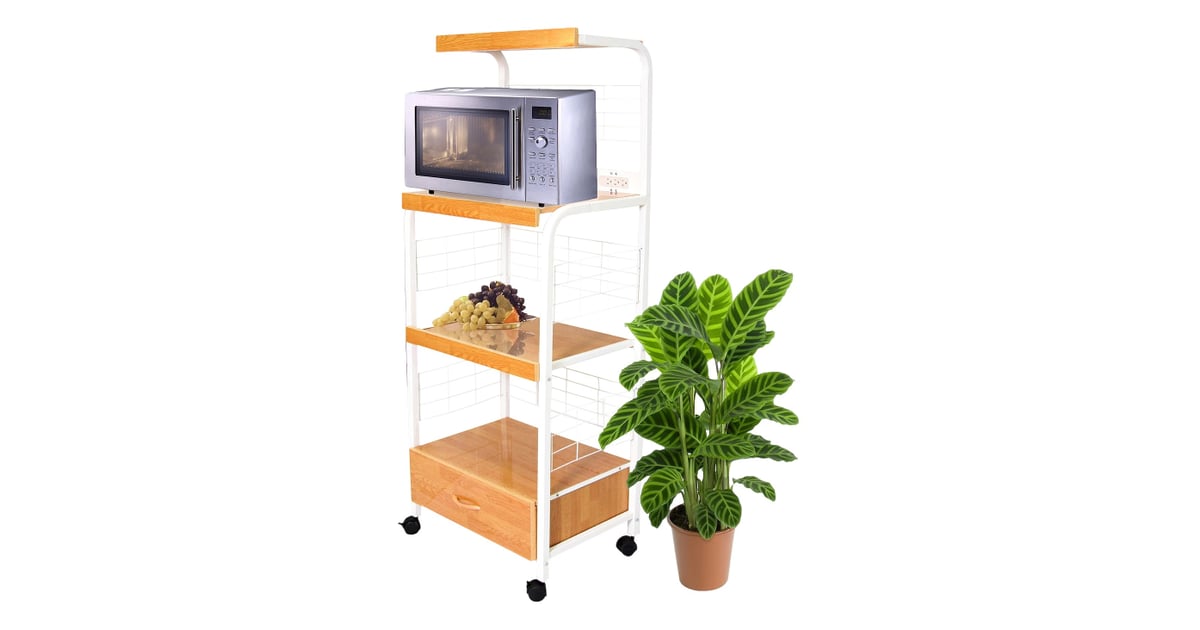 microwave cart with storage target