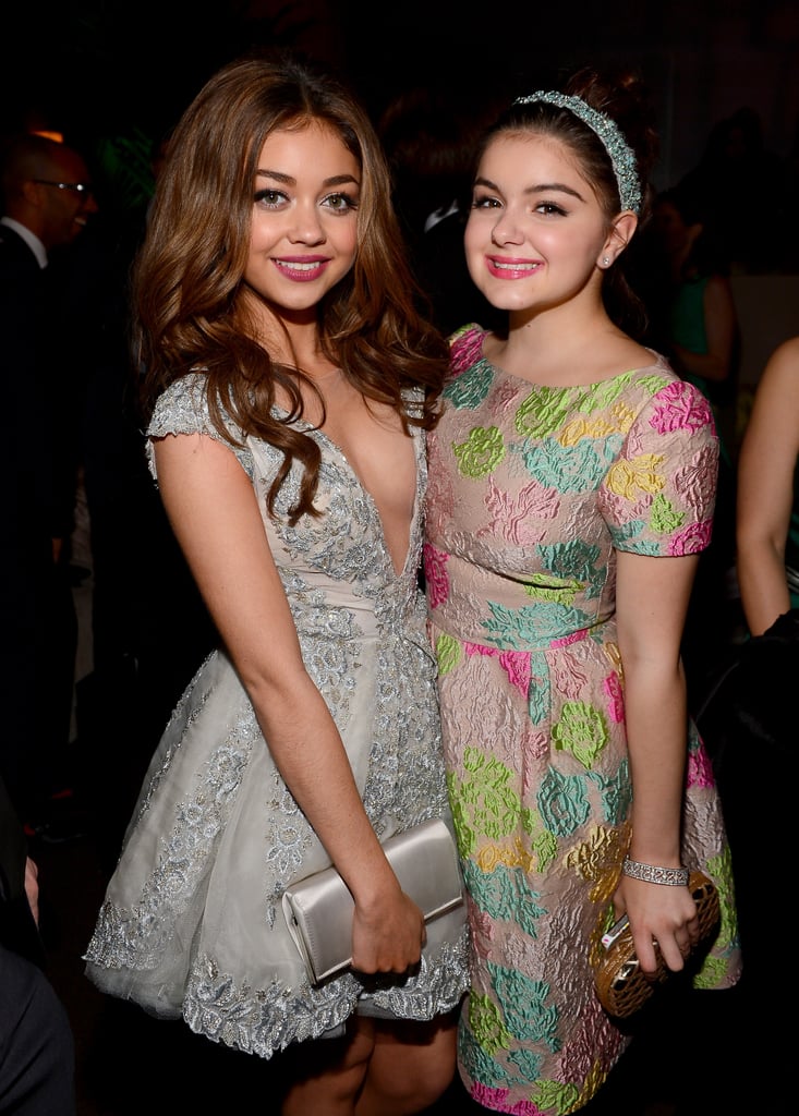 Modern Family's Ariel Winter and Sarah Hyland hung out inside Fox's Golden Globes party.
Modern Family's Ariel Winter and Sarah Hyland hung out inside Fox's Golden Globes party.