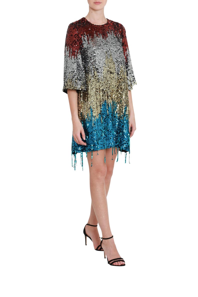 Our Pick: Amen A-Line Mindress With Multicolor Sequins All Over