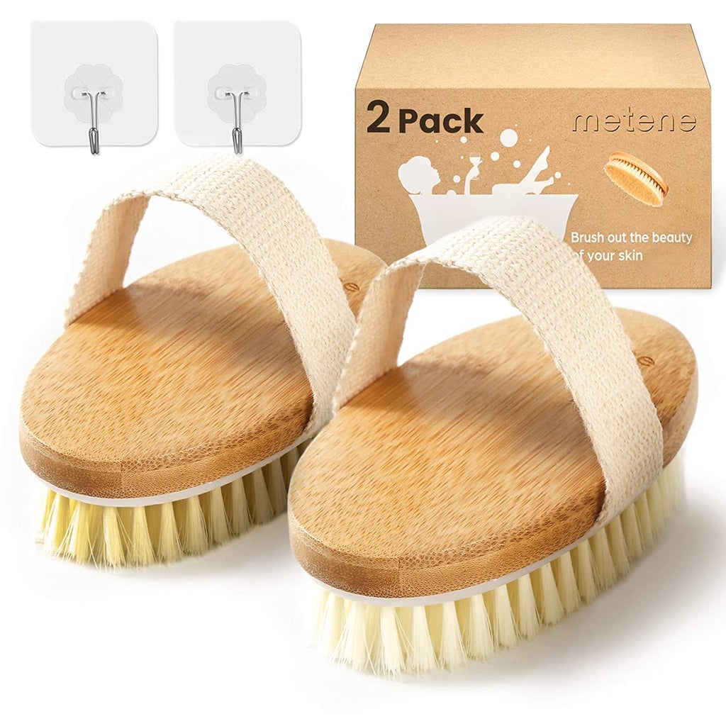 2 Pack Dry Brushing Body Brush with Soft and Stiff Natural Bristles