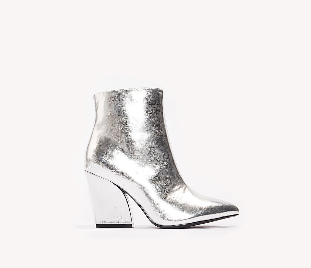 Metallic Mid Heel Boots