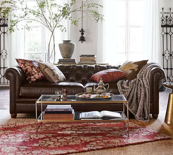 Dumbledore: Chesterfield Leather Sofa