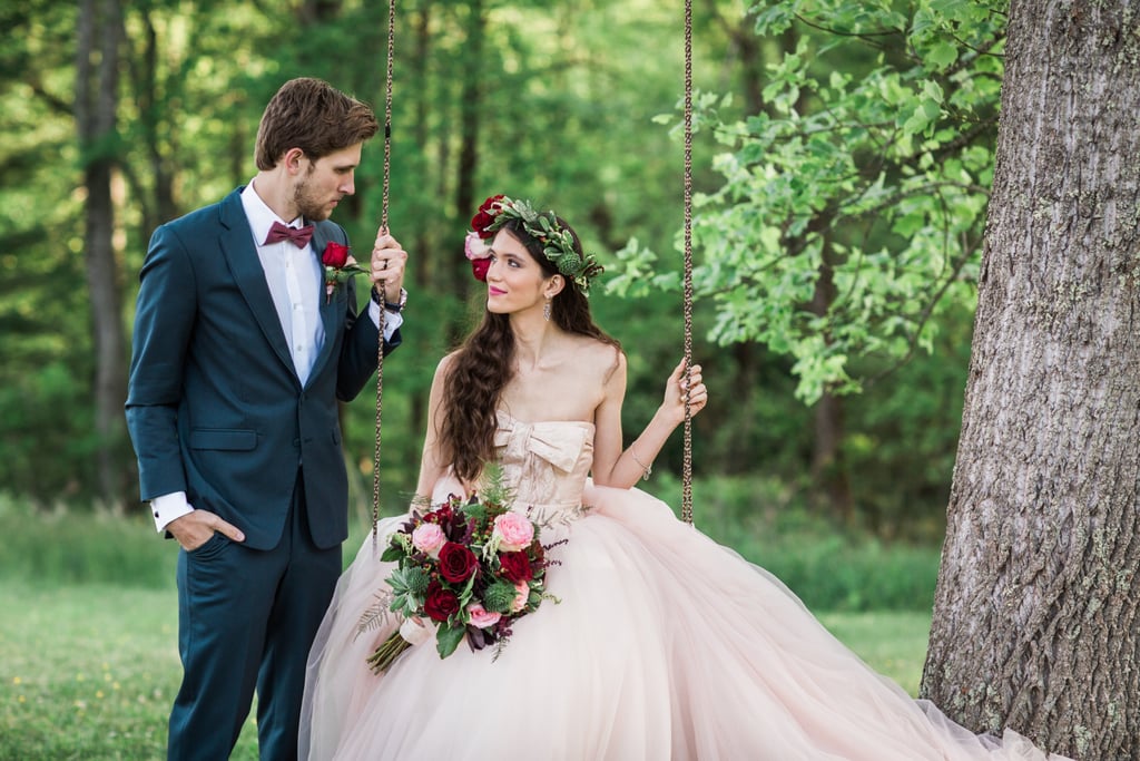 Woodsy Pink Bohemian Wedding